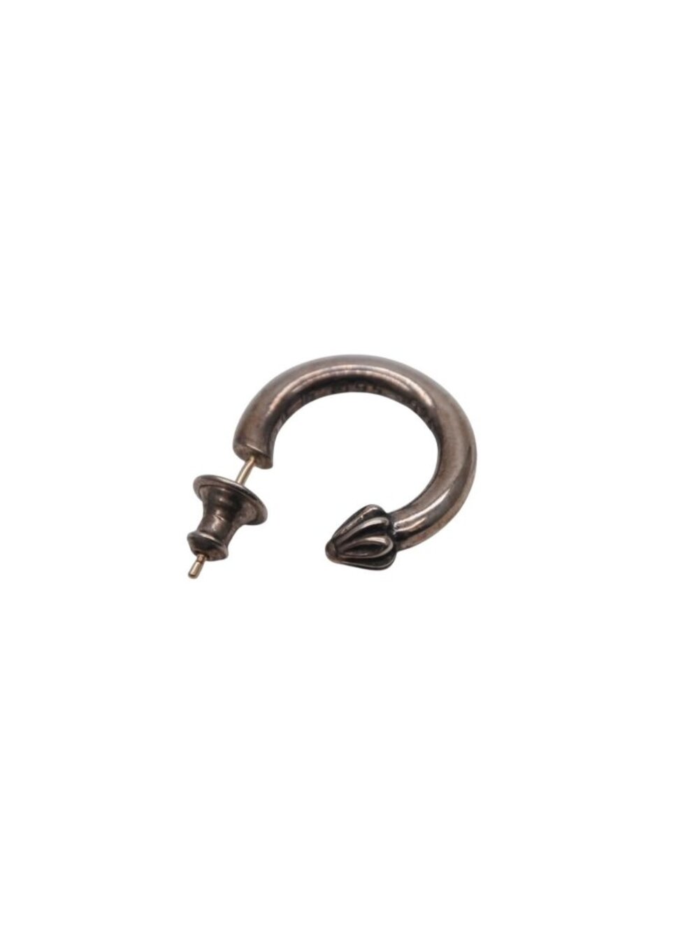Chrome Hearts Plain Hoop Single Earrings 925 Sterling Silver